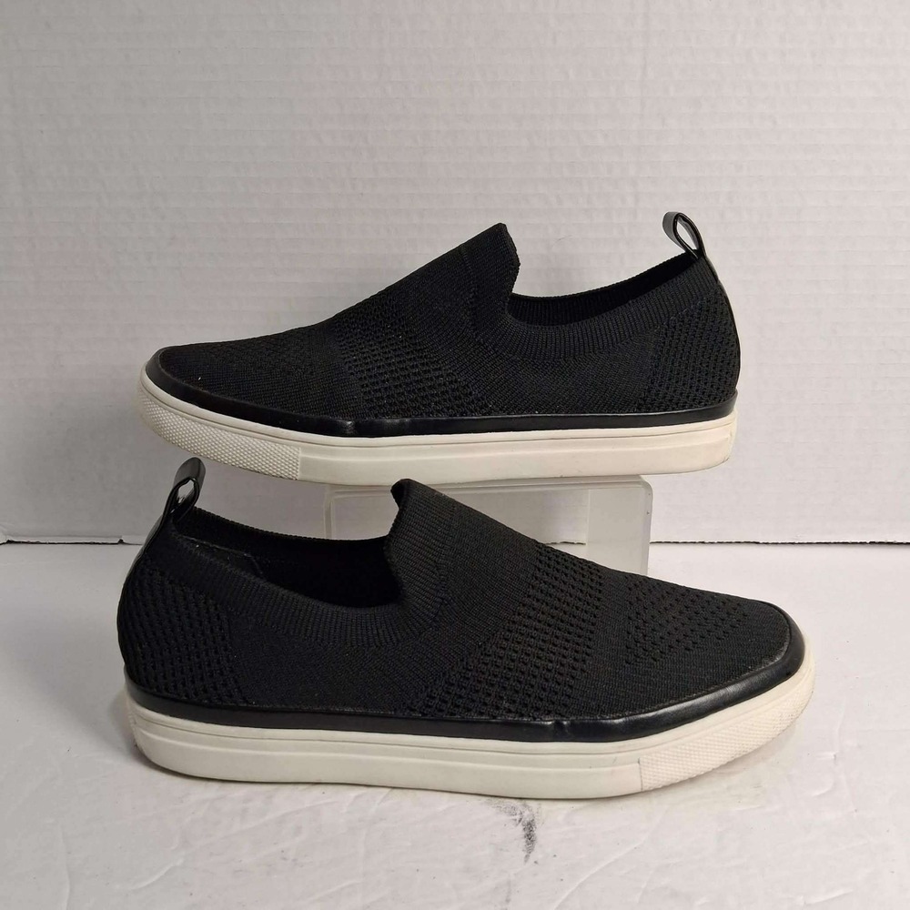 Nordstrom Rack Black Knit Slip On Sneakers Women's Size 5M‎ READ